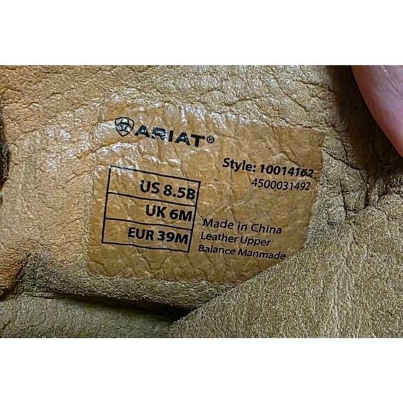 Ariat Sz 8.5 Rancher Cowboy Boots Teal Brown Leather Western Indie Festival - Picture 6 of 8